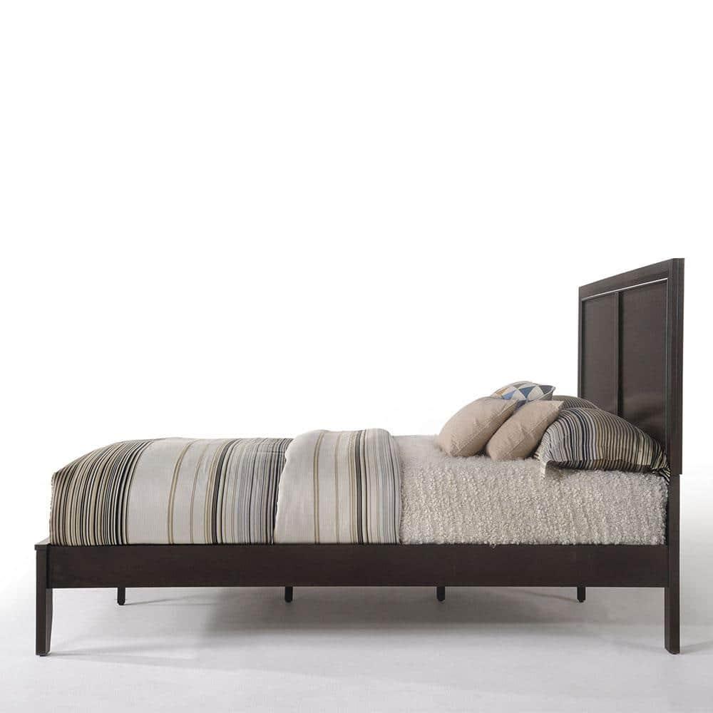 Acme Furniture Madison Eastern King Panel Bed in Espresso Rubberwood, Eastern King