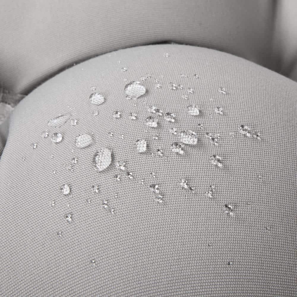 Outdoor Cushions Dinning Chair Cushions with back Wicker Tufted Pillow for Patio Furniture in Gray