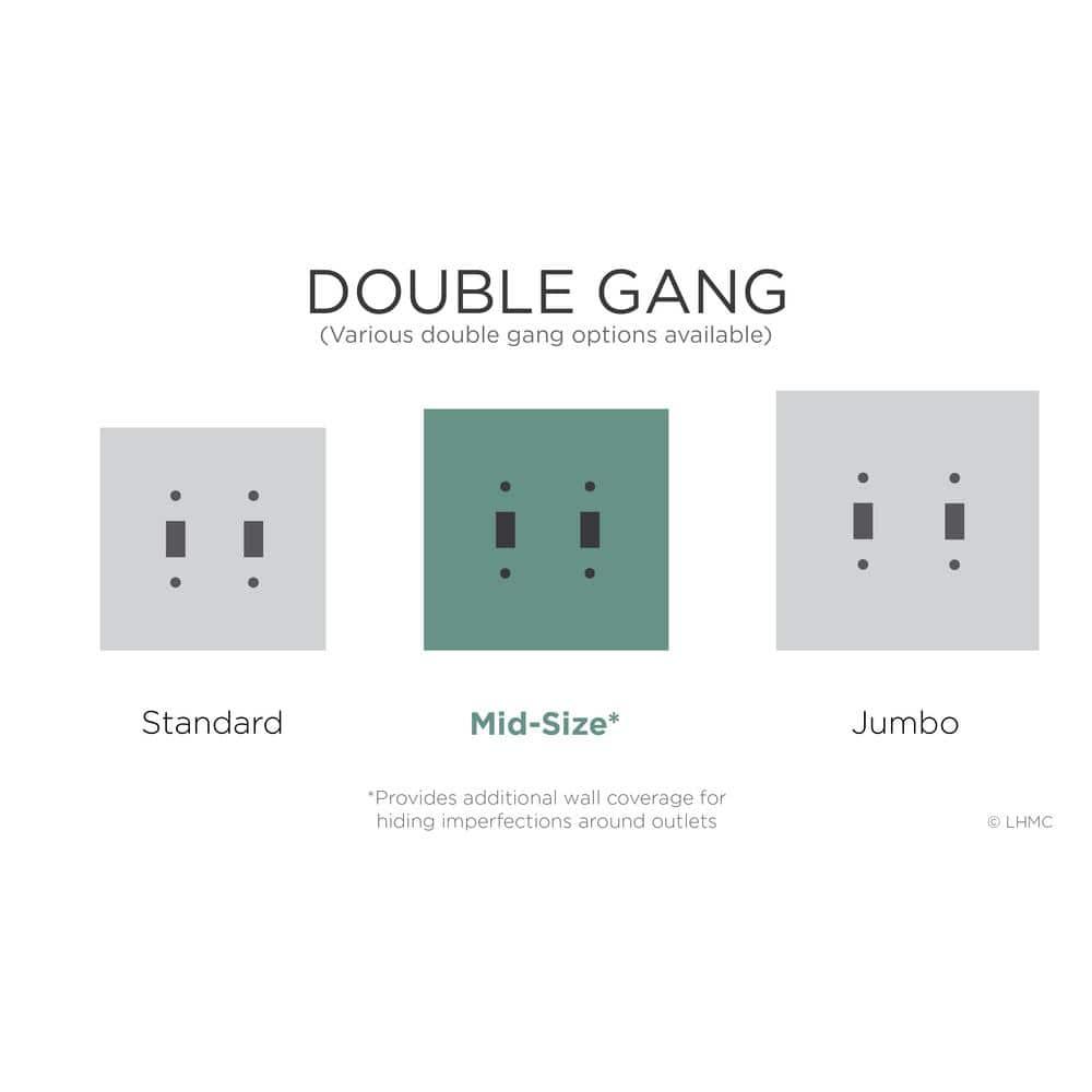 Architectural 2-Gang Rocker Wall Plate
