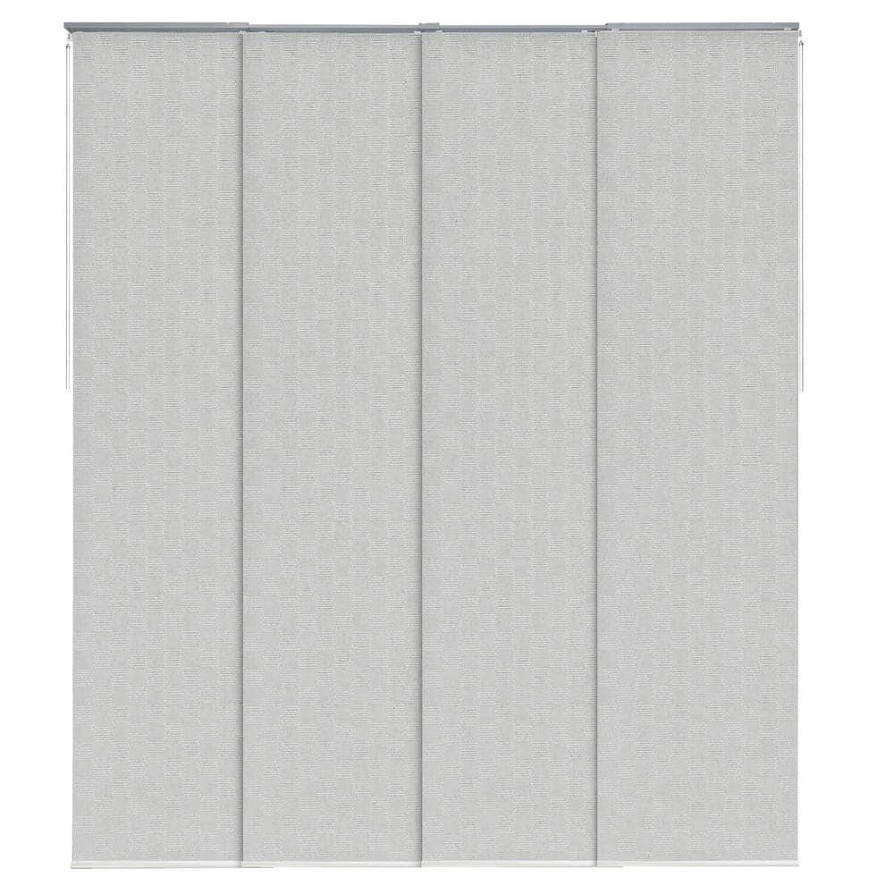 Bishop Sheer Adjustable Sliding Hanging Room Divider with 23 in. Slats Up to 86 in. W x 96 in. L