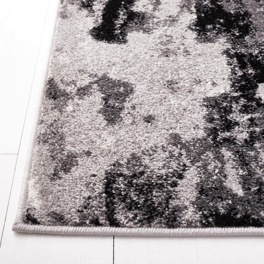 SAFAVIEH Adirondack Ladonna Abstract Area Rug, Grey/Black, 8' x 8' Square