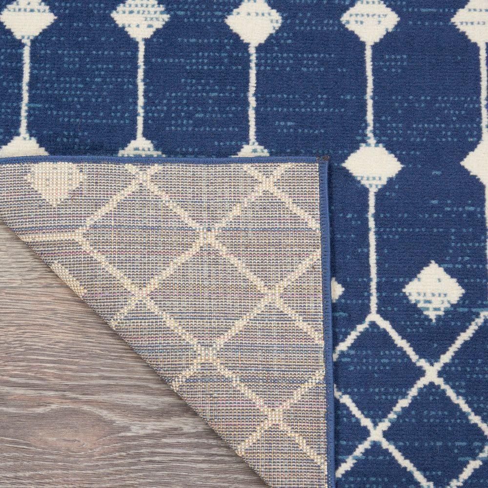 Nourison Grafix GRF37 Indoor Area Rug Navy 2'3" x 12'