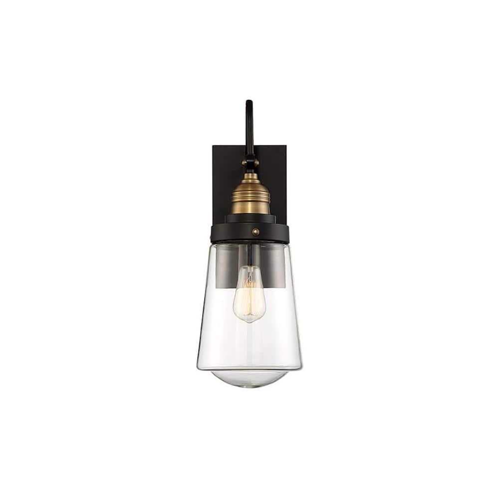 Savoy House Exterior Collections 1 - Light Pendant in  Vintage Black/Warm Brass