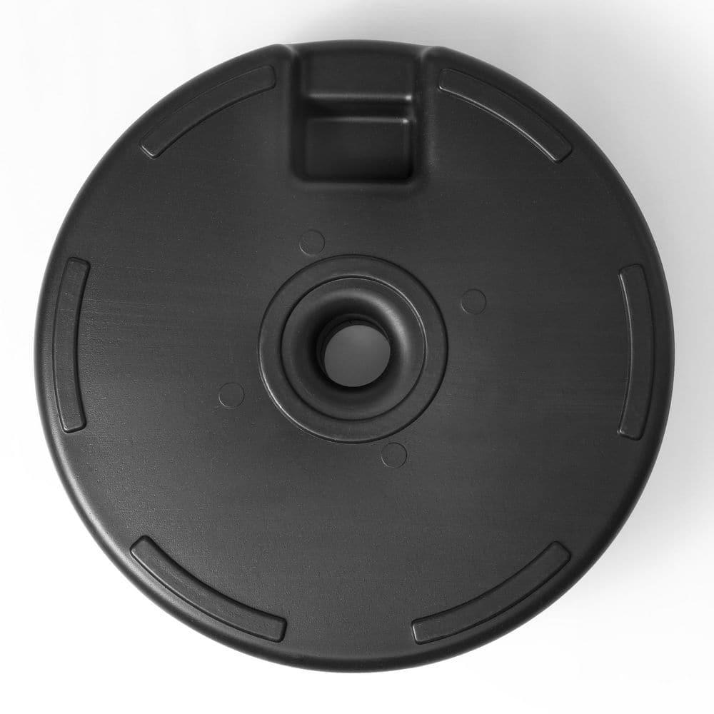 Black Round Fillable Plastic Patio Umbrella Base