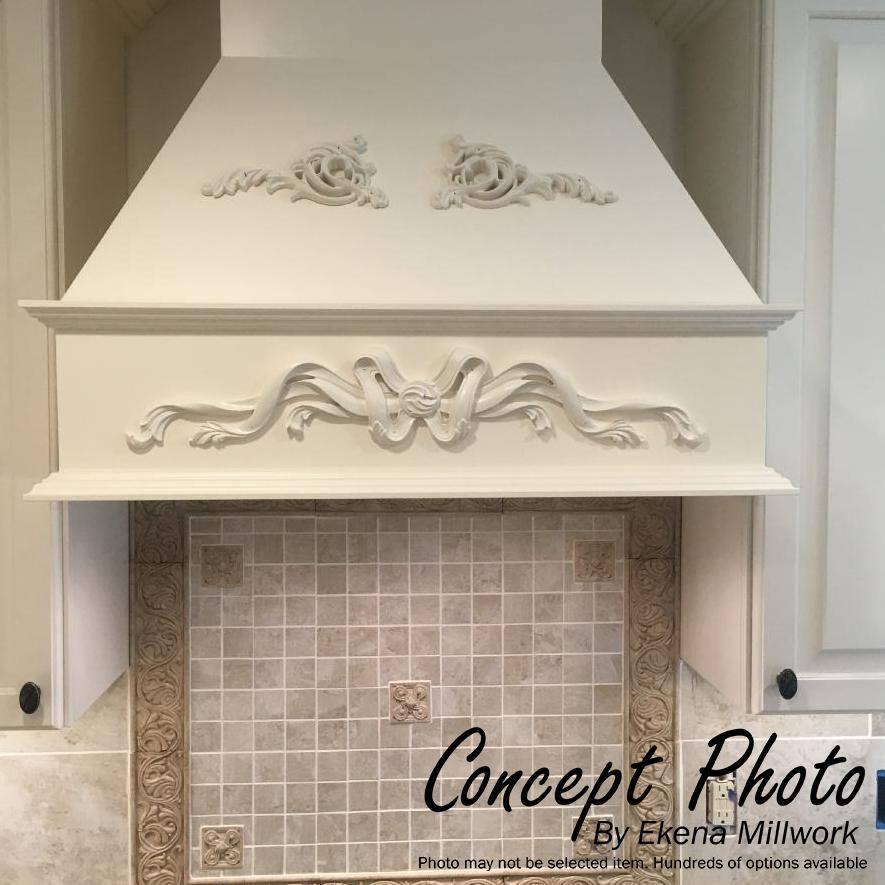 Ekena Millwork 15 3/4"W x 5 1/8"H x 1 1/8"P Robin Scroll Onlay, Left