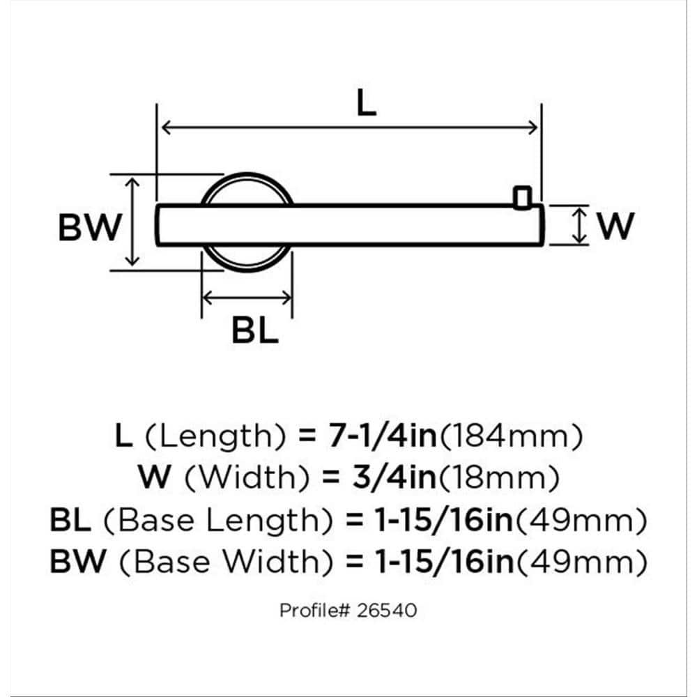 Amerock Arrondi™ Wall Mount Toilet Paper Holder BH26540BBZ