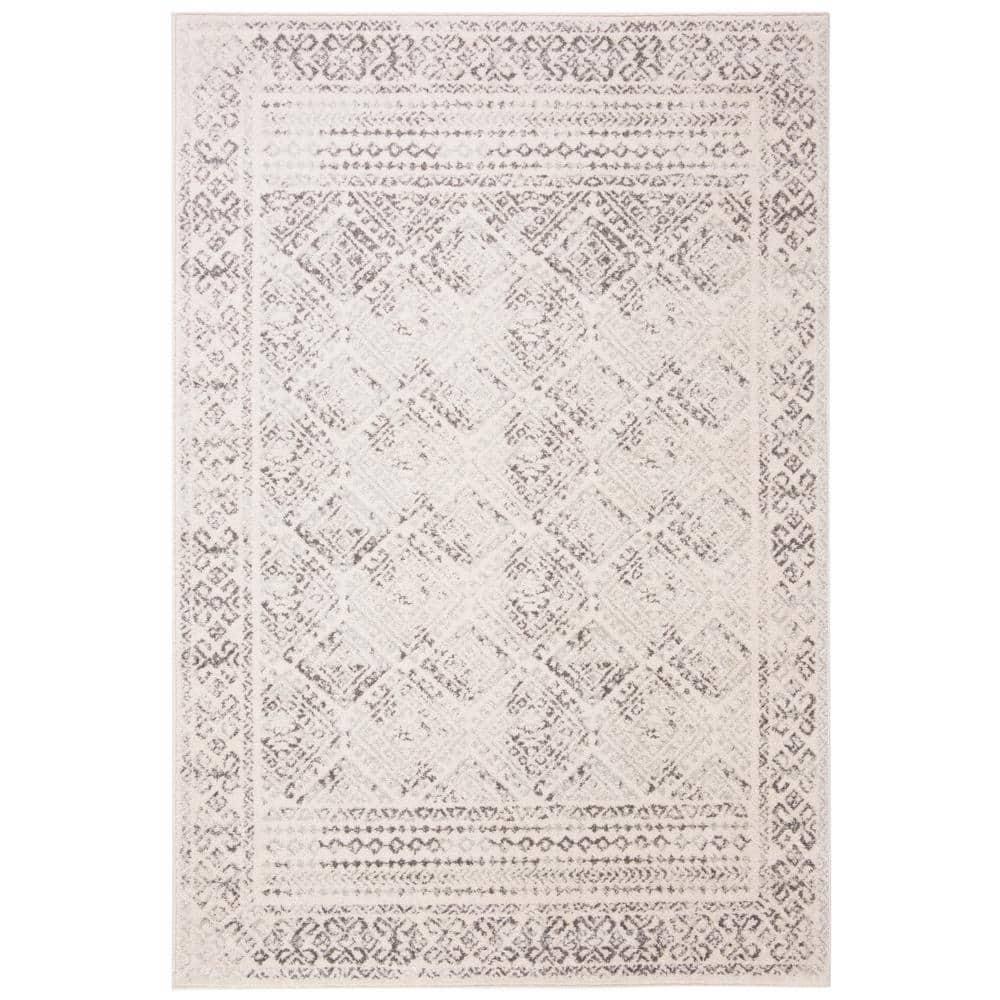 Tulum TUL264 Power Loomed Indoor Area Rug - Ivory/Grey - 6'x9' - Safavieh