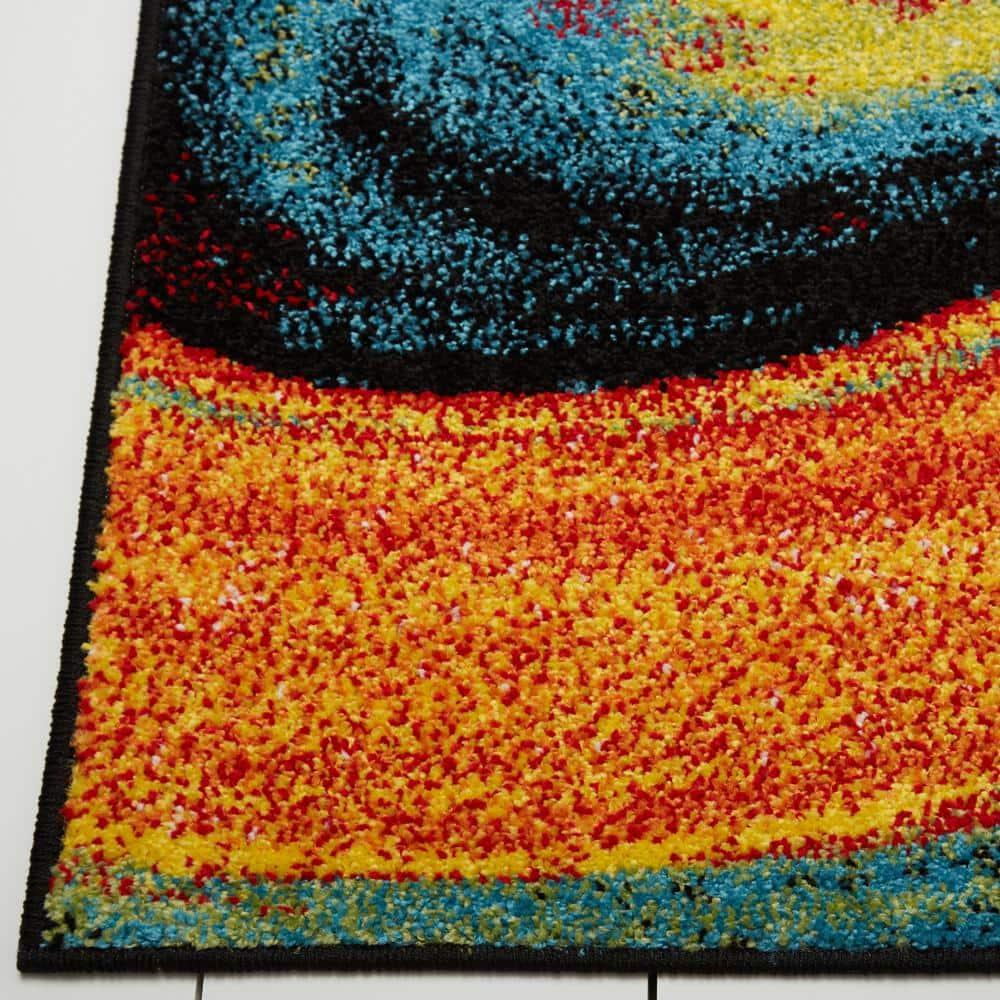 Home Dynamix Splash Adja Contemporary Abstract Swirl Area Rug, Red/Blue, 7'10"x10'2"