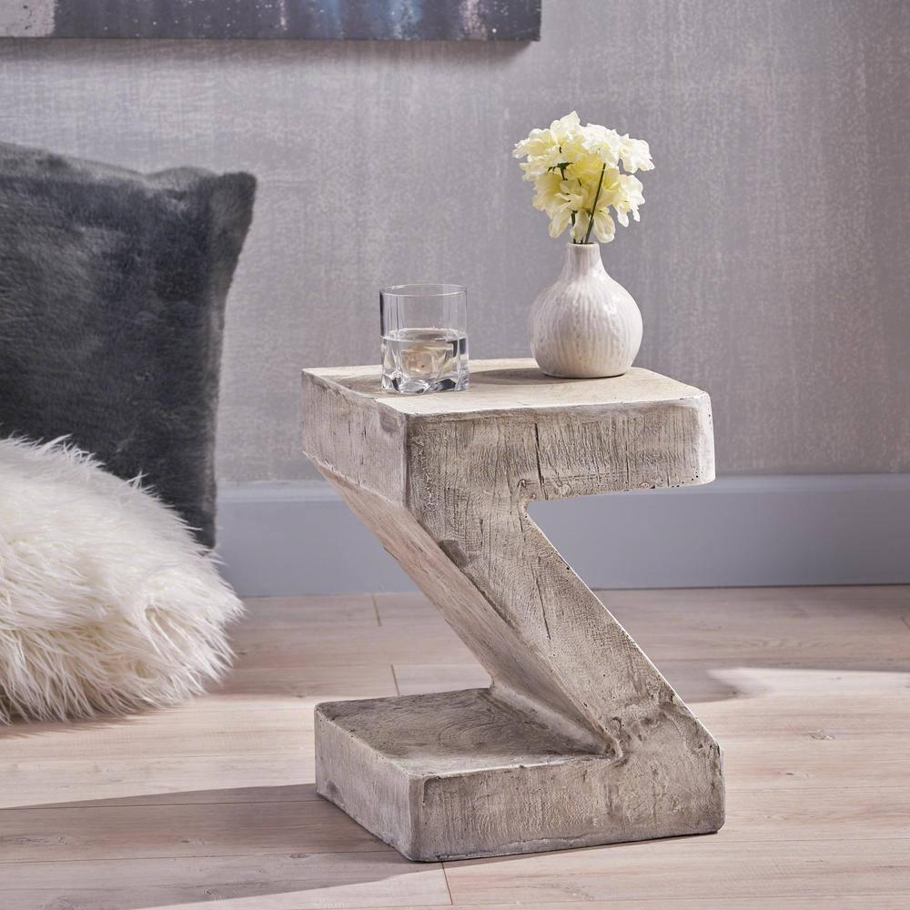 Millwood Pines Khadija Concrete Top End Table