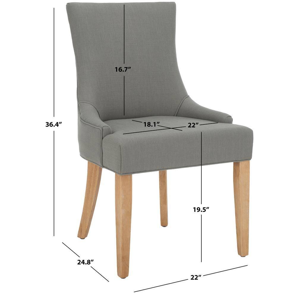 Lester 19" H Dining Chair (Set of 2) - MCR4709 - Granite - Safavieh Couture