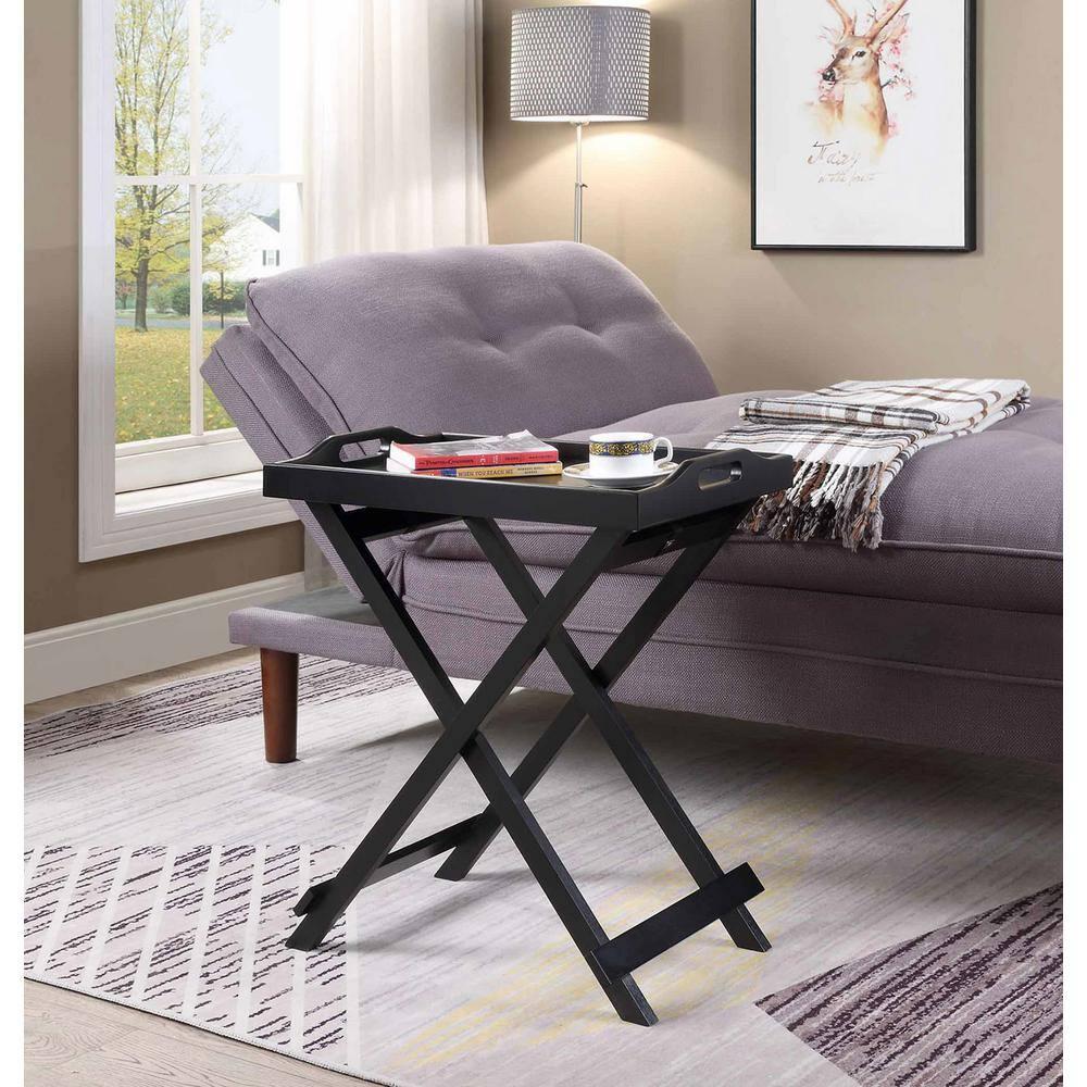Convenience Concepts Designs2Go Folding Tray Table, Black