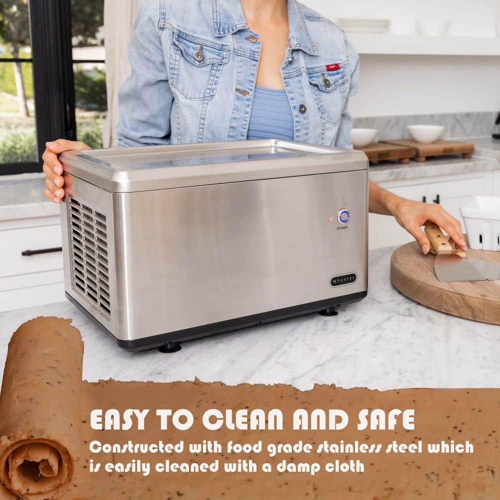 Whynter Whynter Portable Instant Ice Cream Maker Frozen Pan Roller in Stainless Steel