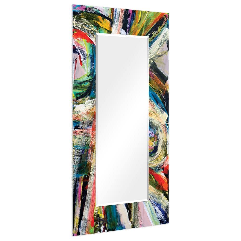 Rock Star I Rectangular Beveled Mirror on Reverse Printed Tempered Art Glass, 72" x 36"