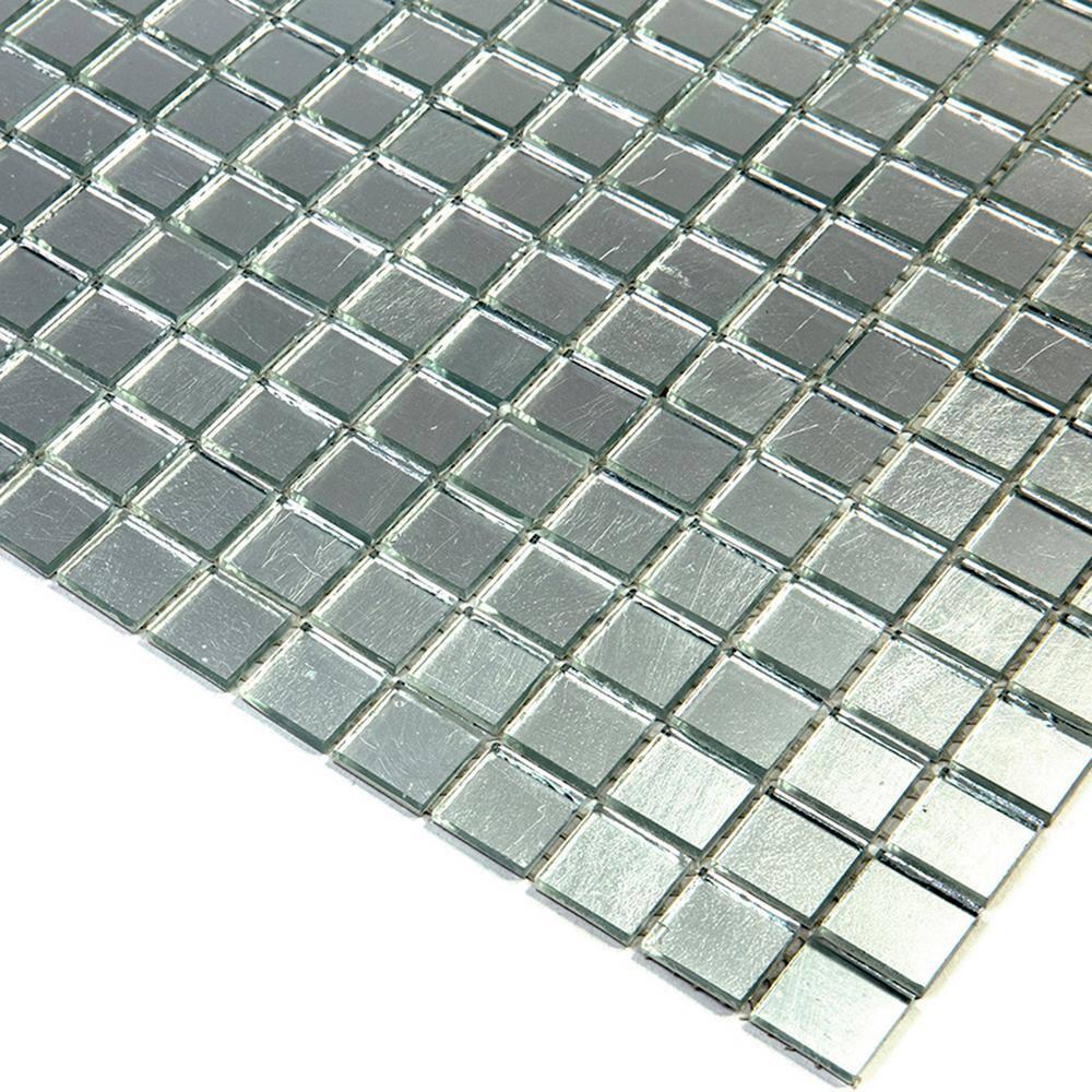 Altin 0.8" x 0.8" Glass Grid Mosaic Wall & Floor Tile