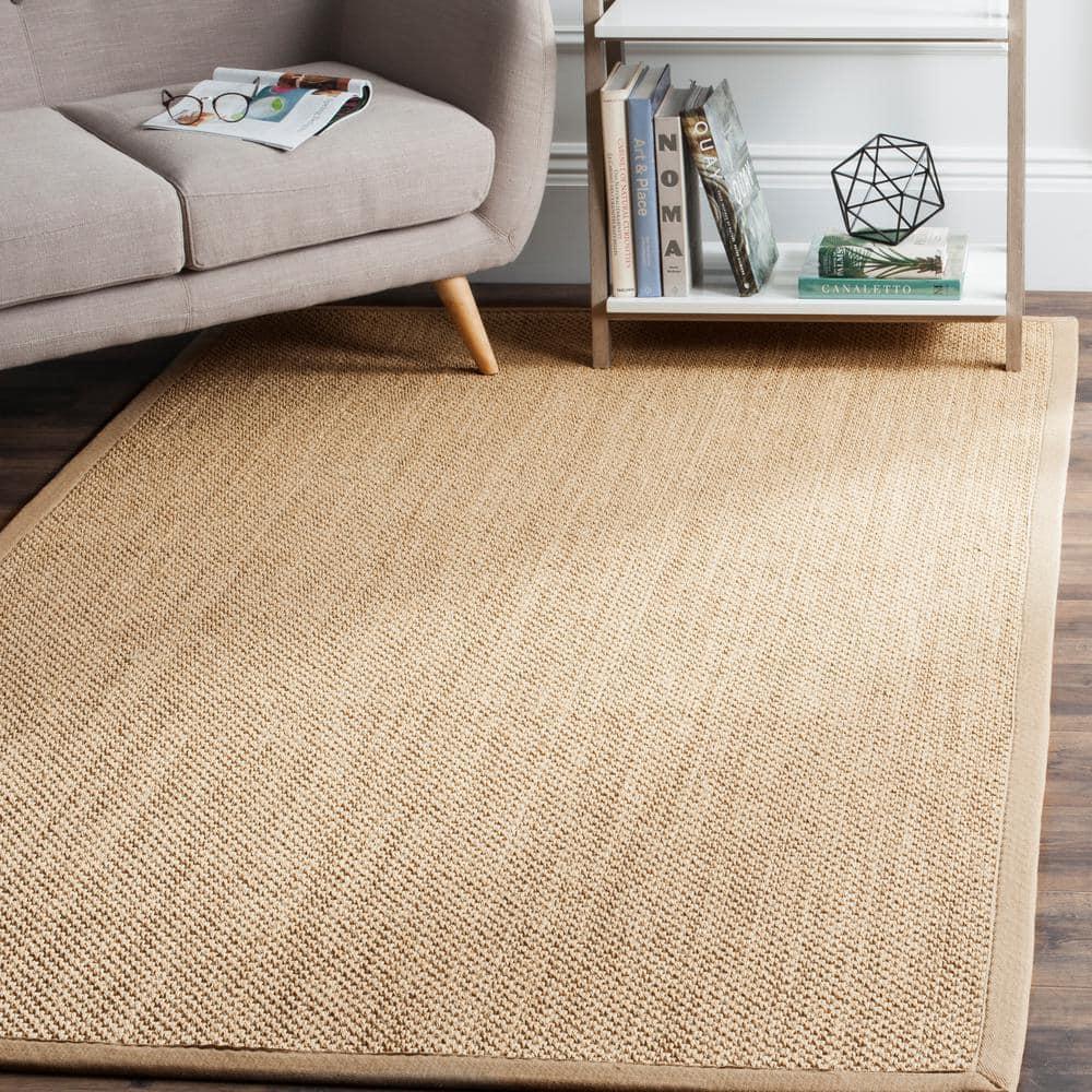 Natural Fiber NF141 Power Loomed Indoor Area Rug - Maize/Linen - 4'x6' - Safavieh.