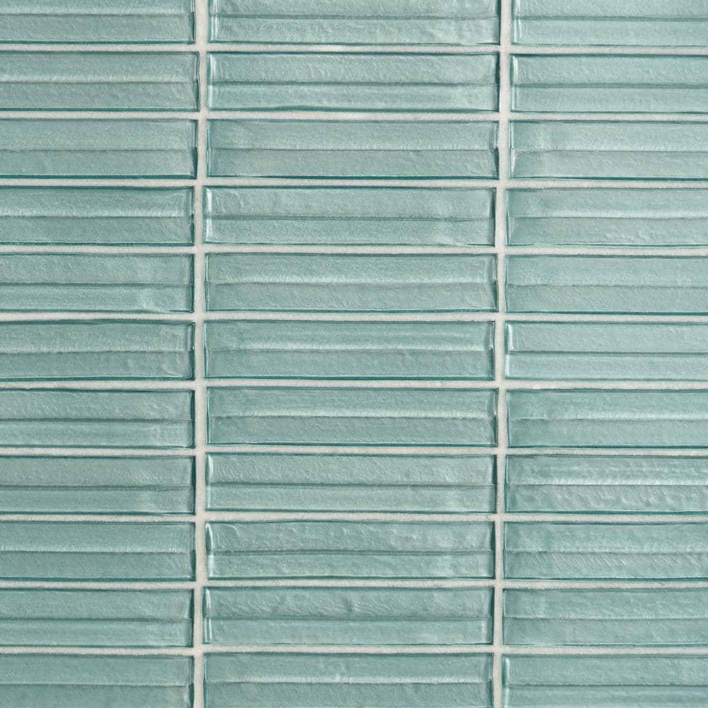 Tara Stacked 11.61" x 11.73" Molten Glass Mosaic Wall Tile (0.95 Sq. Ft. / Sheet)