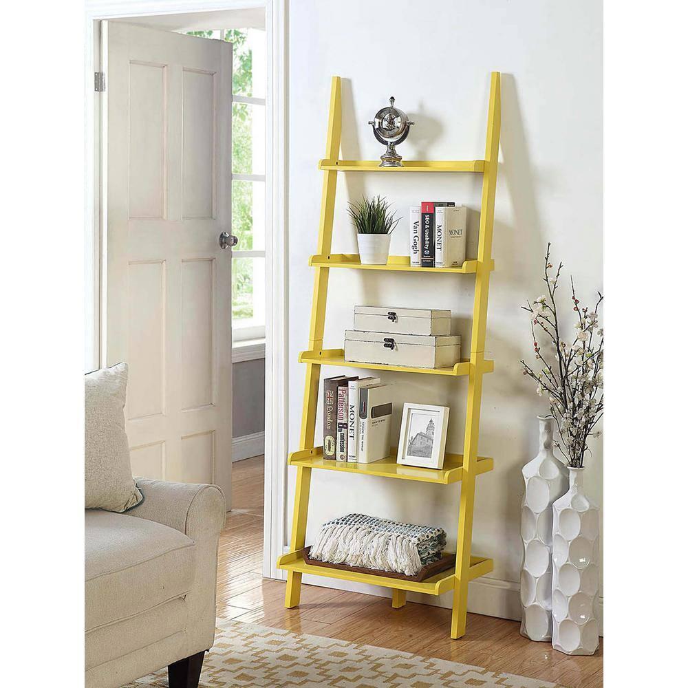 Convenience Concepts American Heritage Bookshelf Ladder-Finish:Yellow
