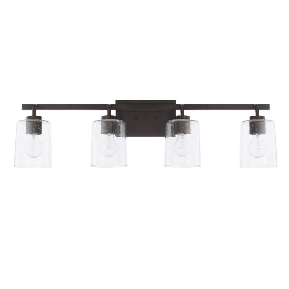Capital Lighting 128541-449 Greyson 4 Light 34" Wide Bathroom Vanity Light - Bronze