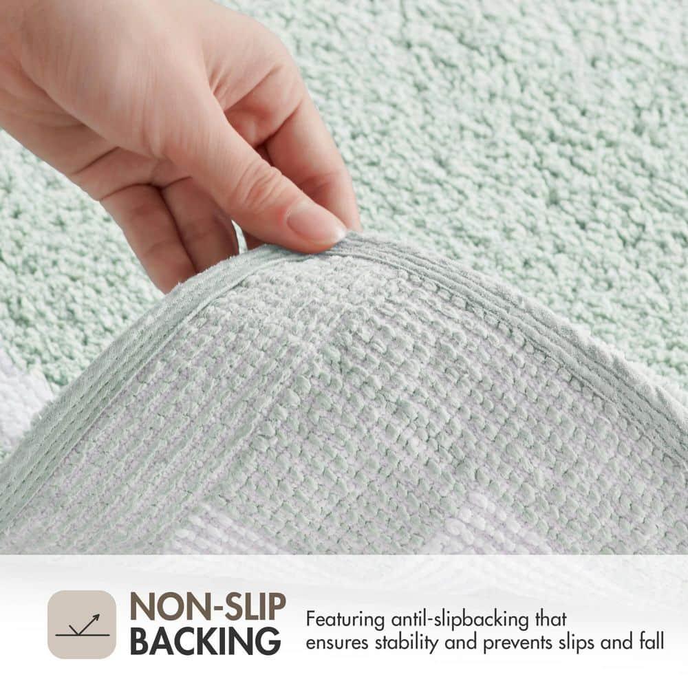 Madison Park 100% Cotton Tufted Bath Rug with Non-Slip Backing