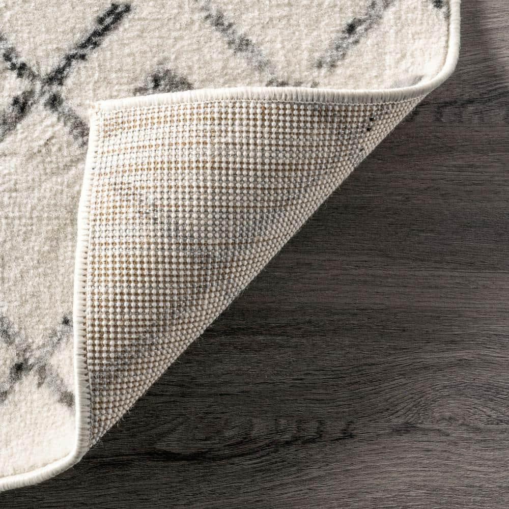 Nuloom 8x10 Zola Geometric Moroccan Indoor Area Rug, Grey, Faded Bohemian Design, Stain Resistant, BedroomLiving Room, Kitchen,