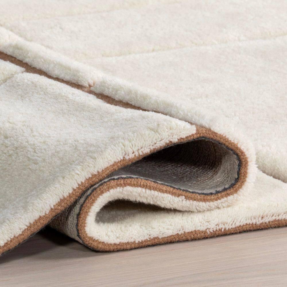 Nuloom Brega Geometric New Zealand Wool Area Rug, 2' 6" x 8', Cream