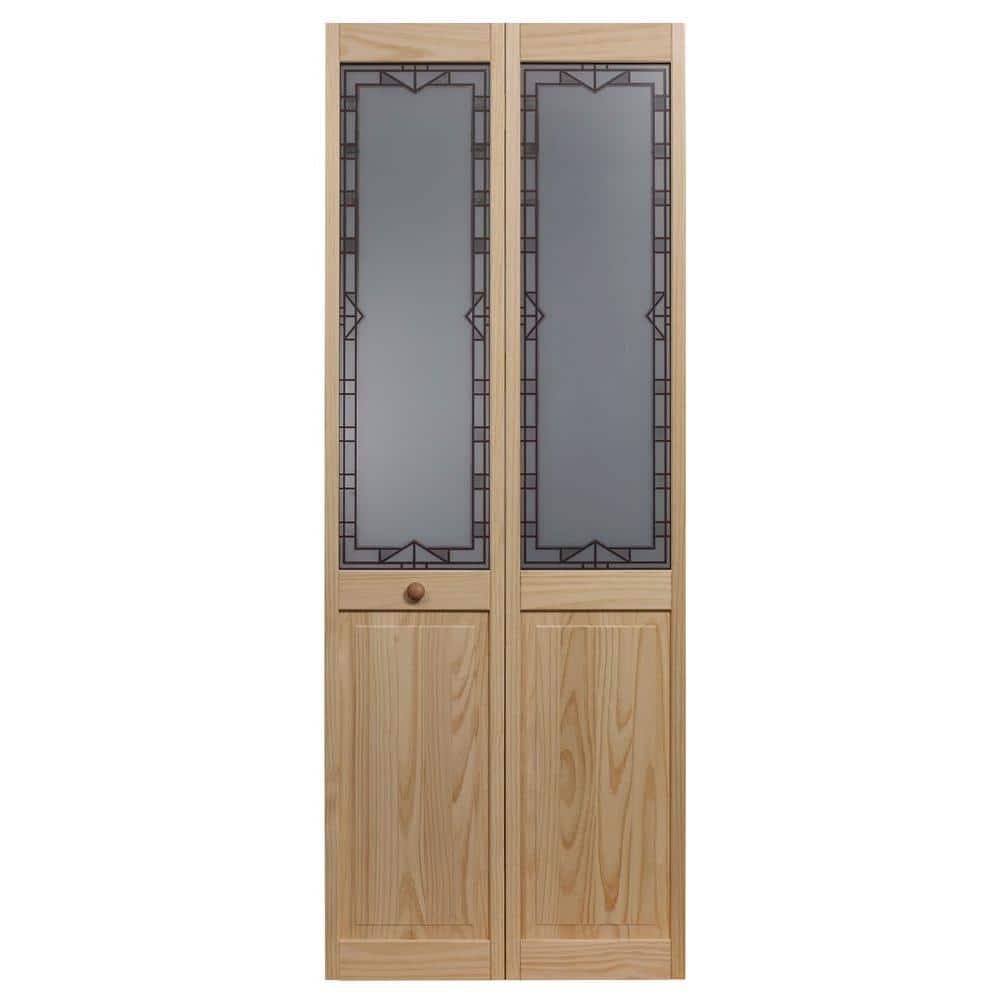 LTL Home Products 840726 Craftsman Bifold Interior Wood Door, 30 x 80 Inches, Unfinished Pine
