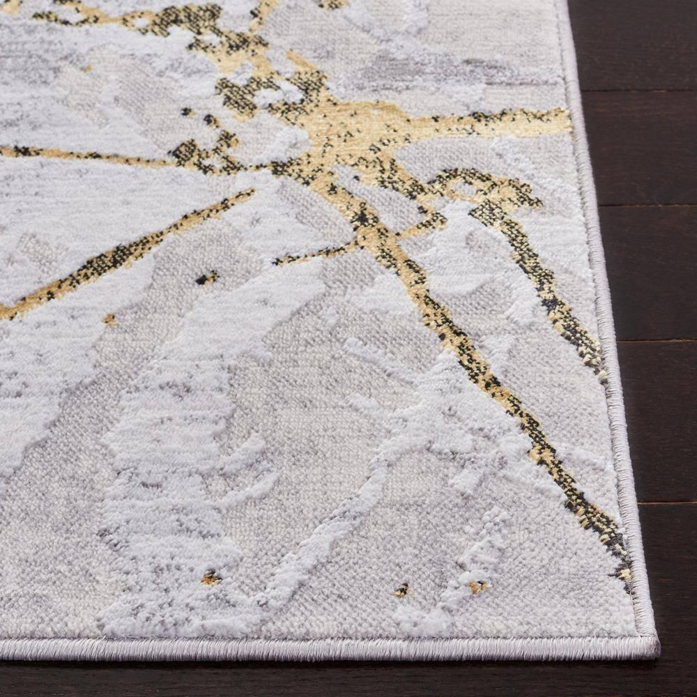 Amelia ALA293 Power Loomed Indoor Accent Rug - Grey/Gold - 3'x5' - Safavieh