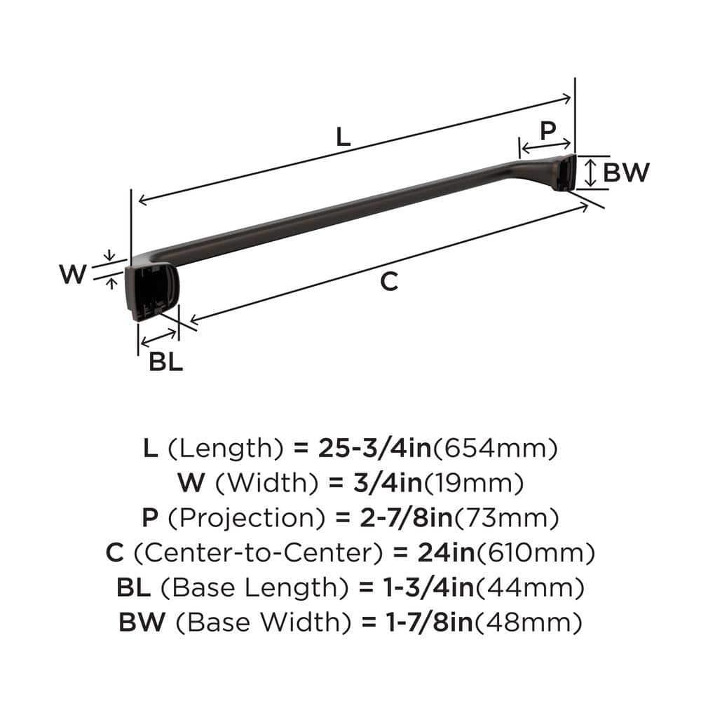Amerock Revitalize Oil-Rubbed Bronze 24 inch (610mm) Towel Bar