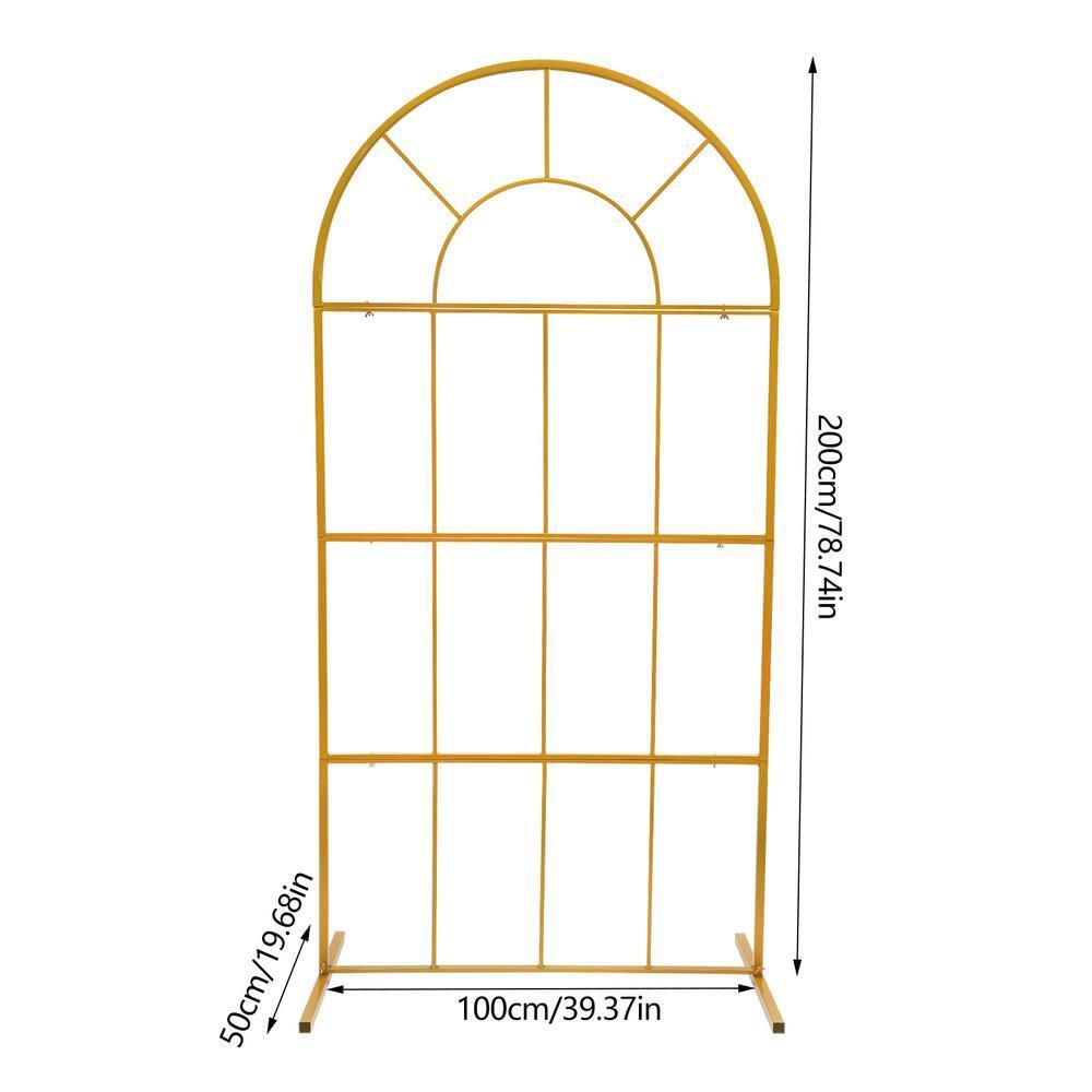 Wedding Arch Balloon Arch Stand 78.74in Backdrop Stand for Parties Birthday Wedding Christmas Door Frame Flower Stand Rack Garden Arch Gold Wedding Arch for Ceremony