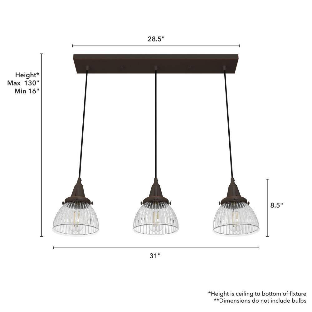 Hunter Fan Cypress Grove 3 - Light Cluster Bell Pendant