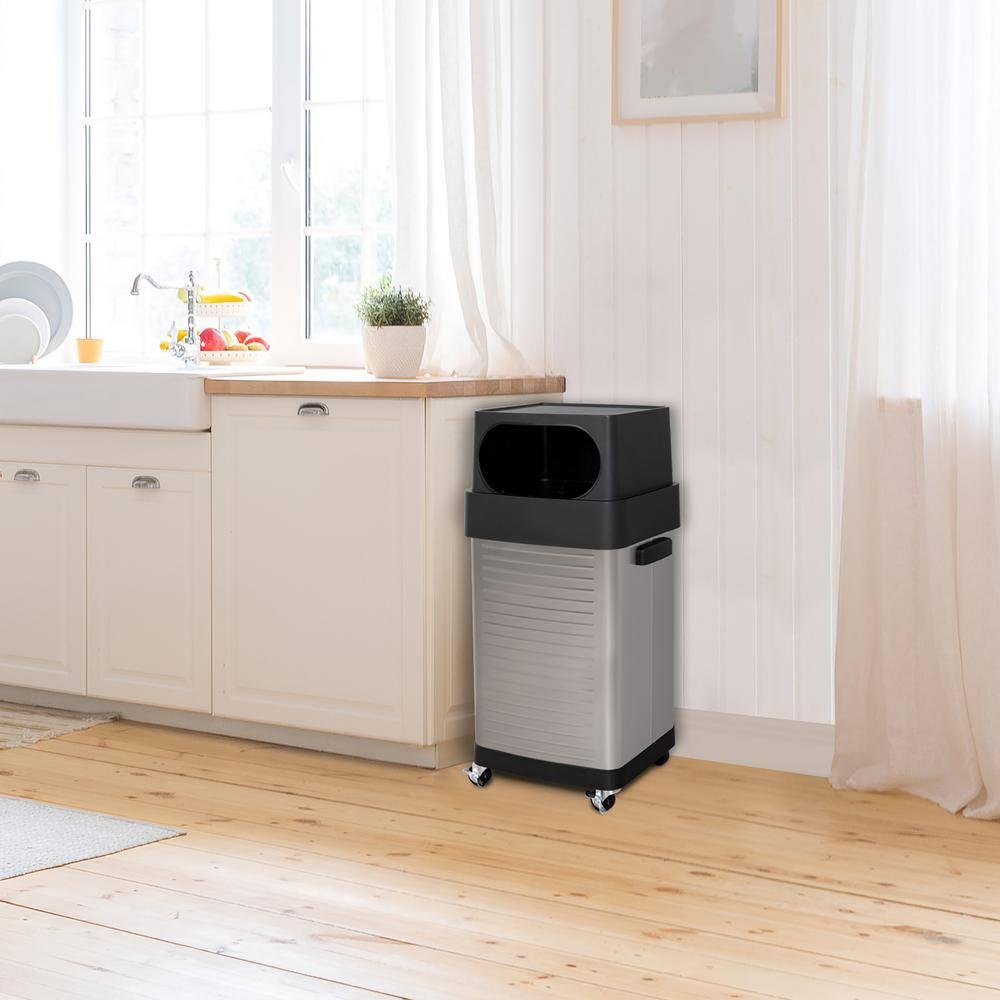 Seville Classics UltraHD 17-Gal. Commercial Stainless Steel Trash Bin