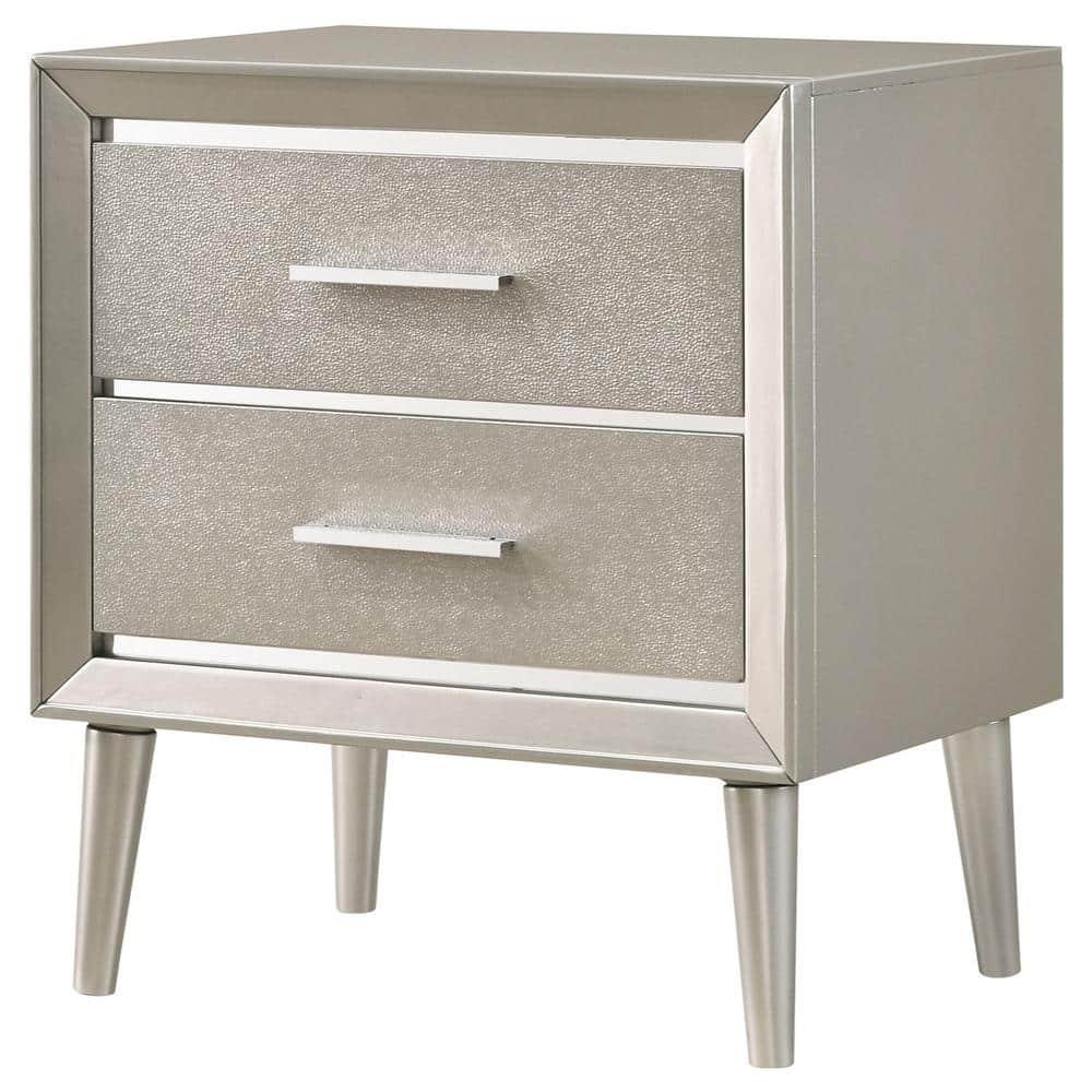 Coaster Company Metallic Sterling 2-Drawer, 23.4 inch