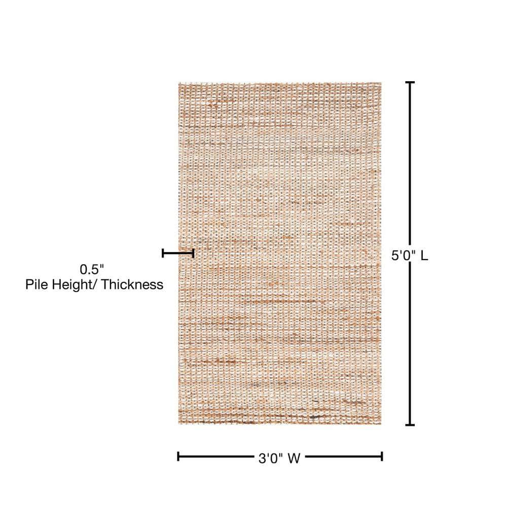 Marbella MRB303 Hand Loomed Indoor Accent Rug - Natural/Ivory - 3'x5' - Safavieh