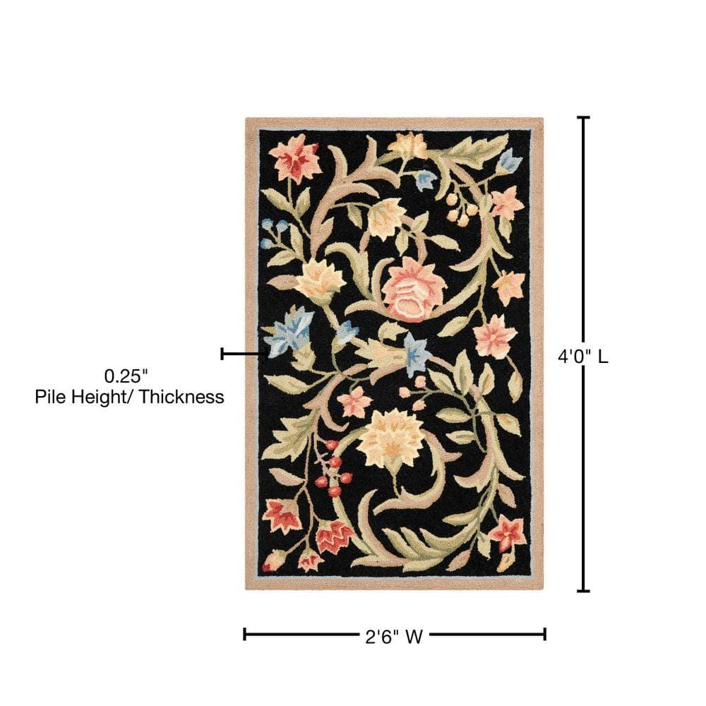 Chelsea HK248B Power Loomed Accent Rug - Black - 2'6"x4' - Safavieh.