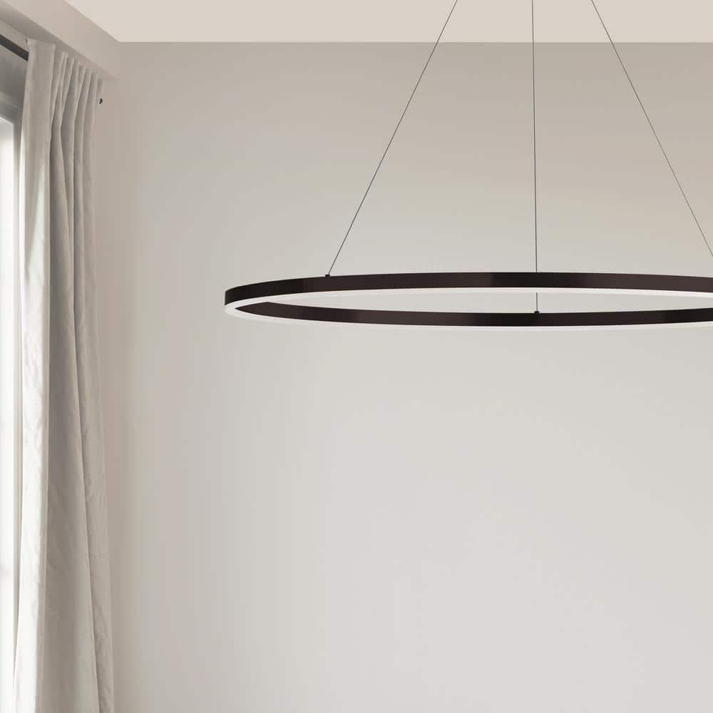 Dainolite 63W Horiz Chandelier, MB, WH Silicone Diffuser