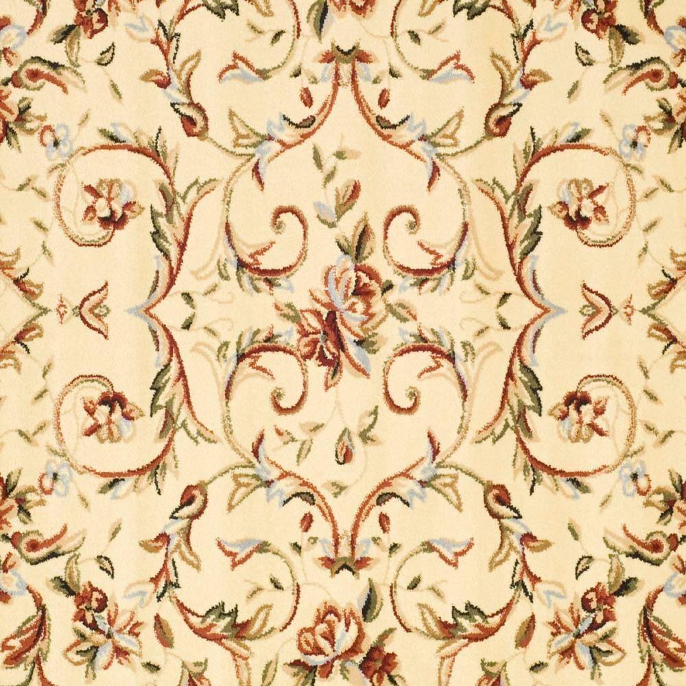 Lyndhurst LNH322 Power Loomed Area Rug - Ivory/Ivory - 6'x6' - Safavieh.