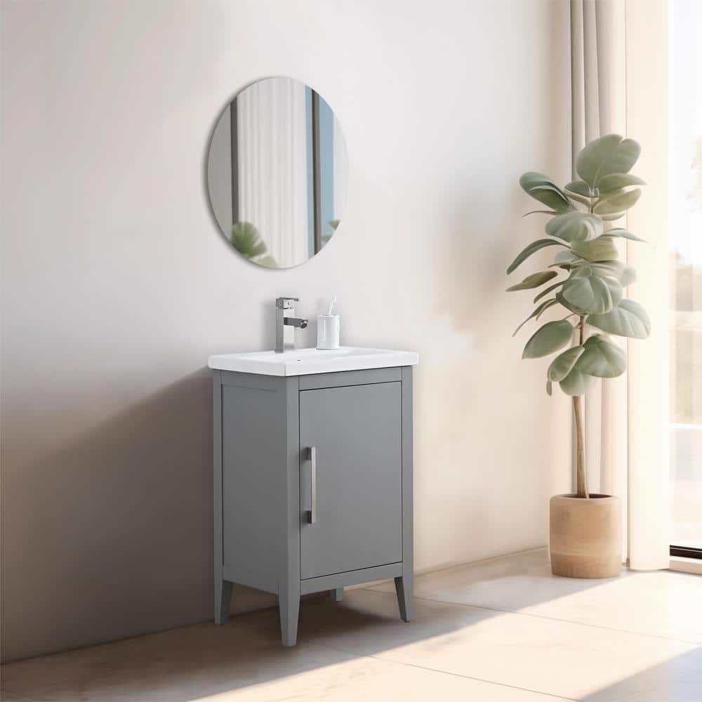20'' Single Bathroom Vanity with Ceramic Top