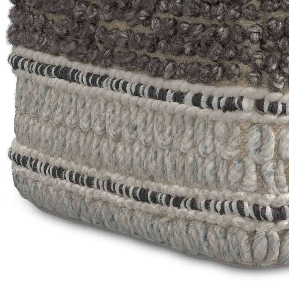 Simpli Home Grady Upholstered Pouf