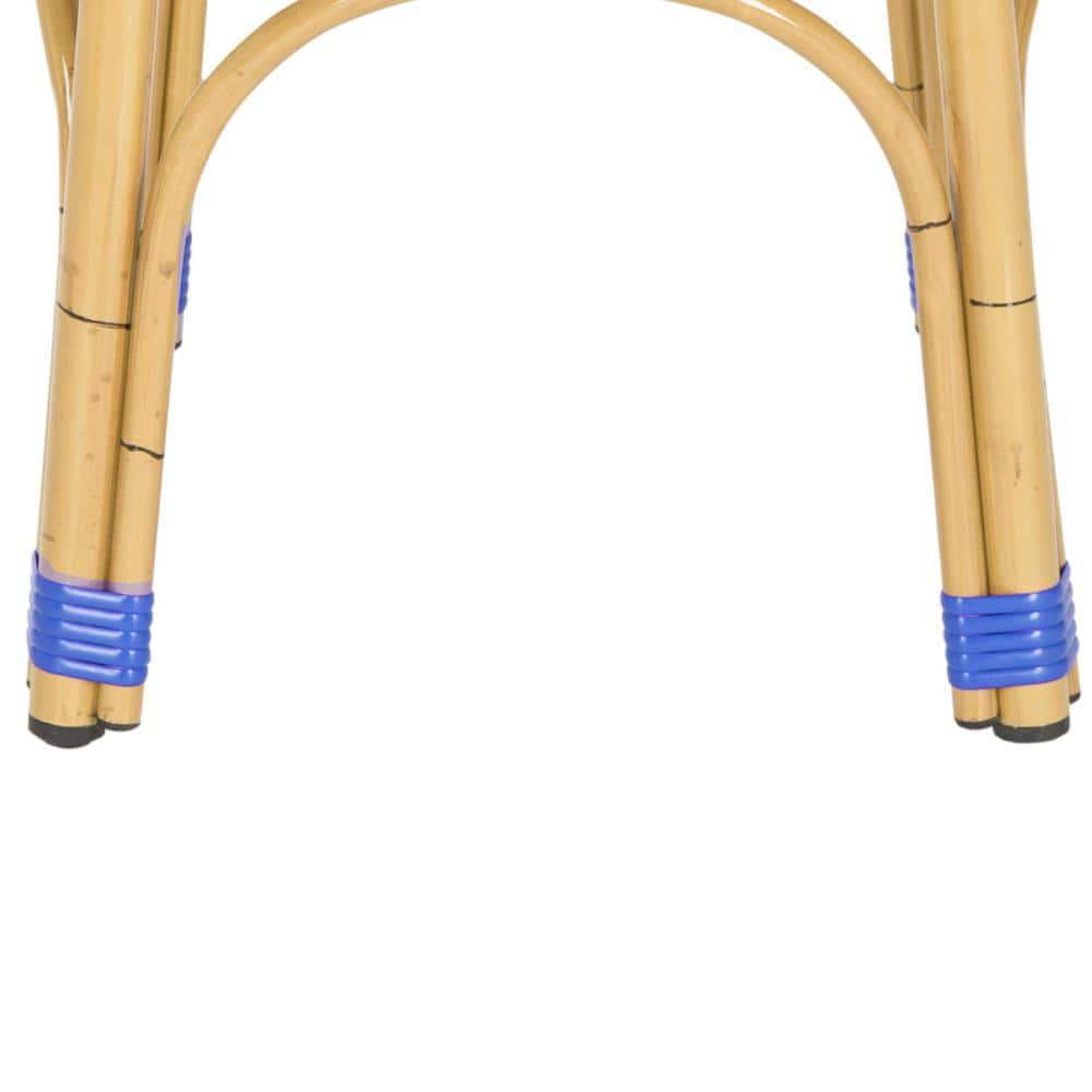 Kipnuk Barstool - Indoor/Outdoor - FOX5211 - Blue/White - Safavieh