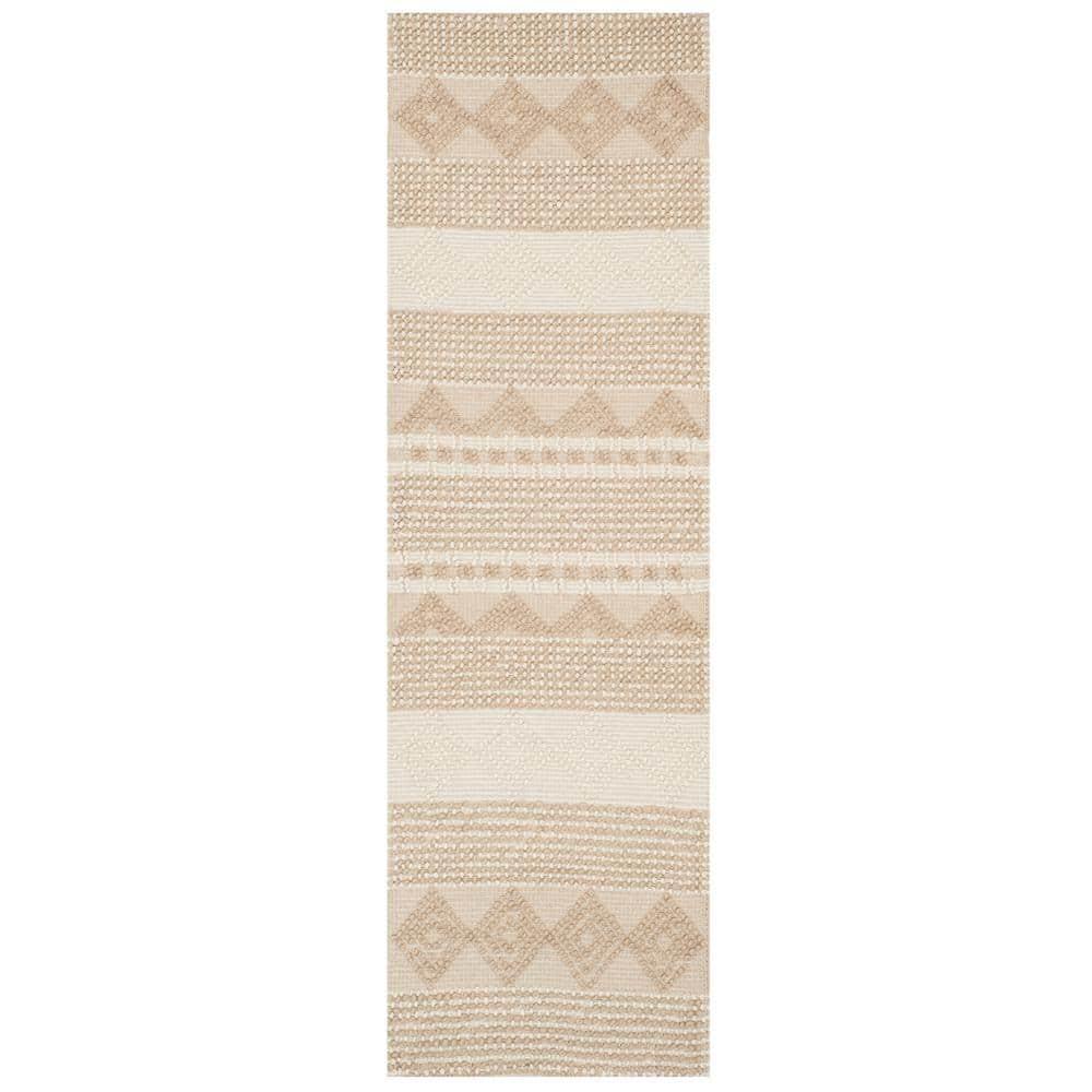 Winchester Geometric Hand-Woven Flatweave Wool/Cotton Beige/Ivory Area Rug