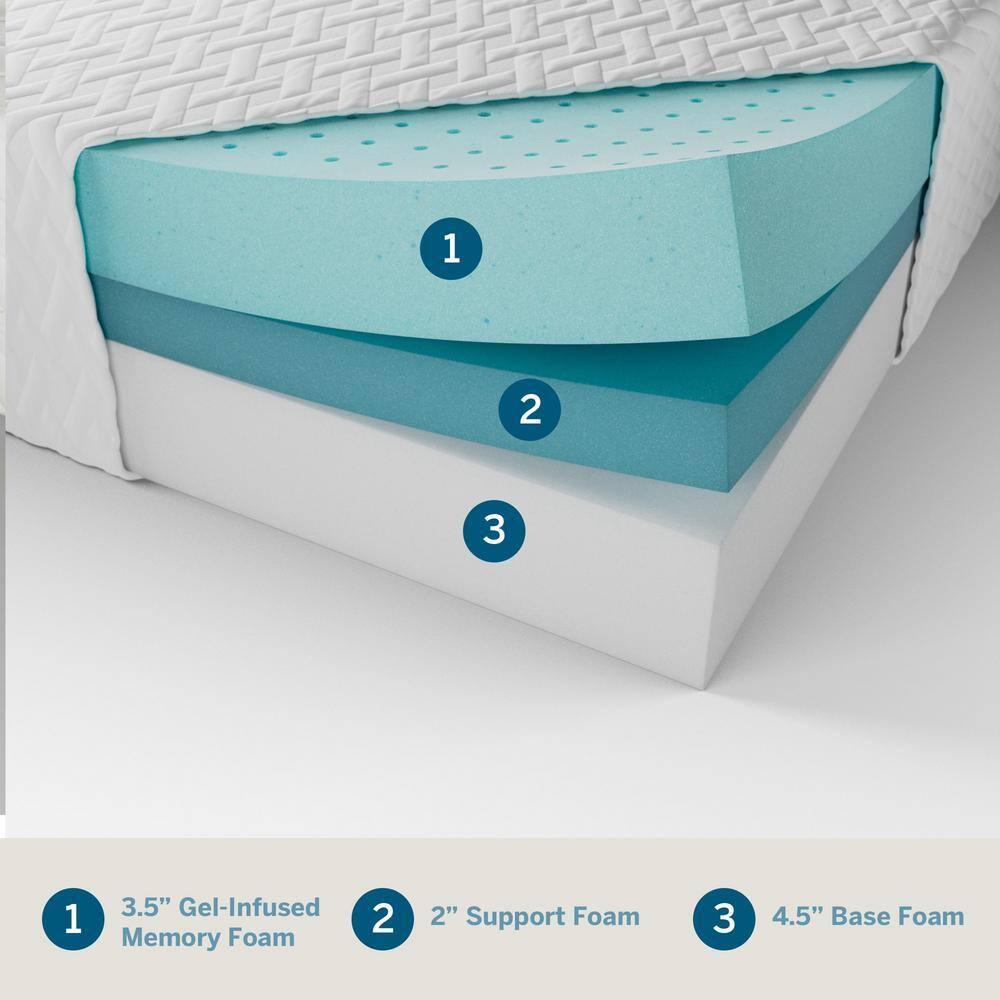Lucid 10" Comfort Collection Plush Gel Memory Foam Mattress - Twin