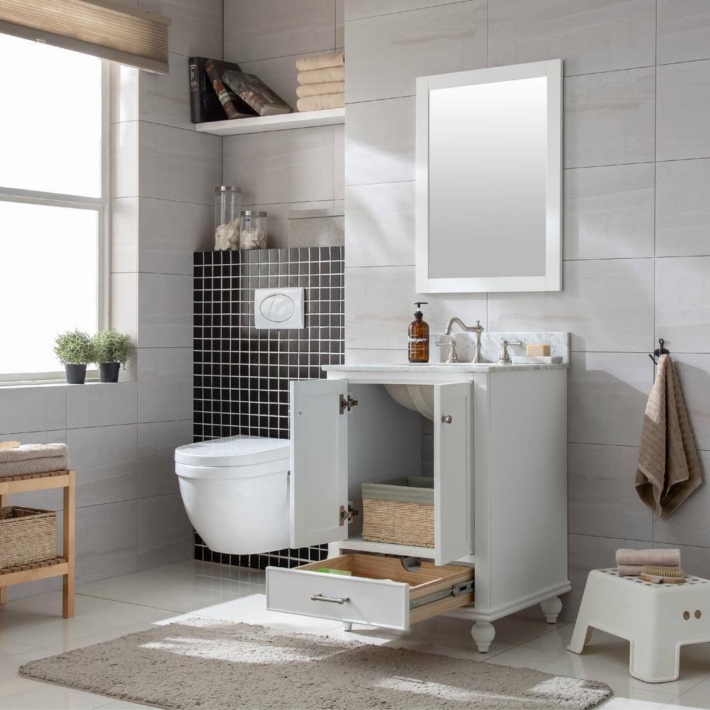 Melissa 24" Single Vanity - Grain White