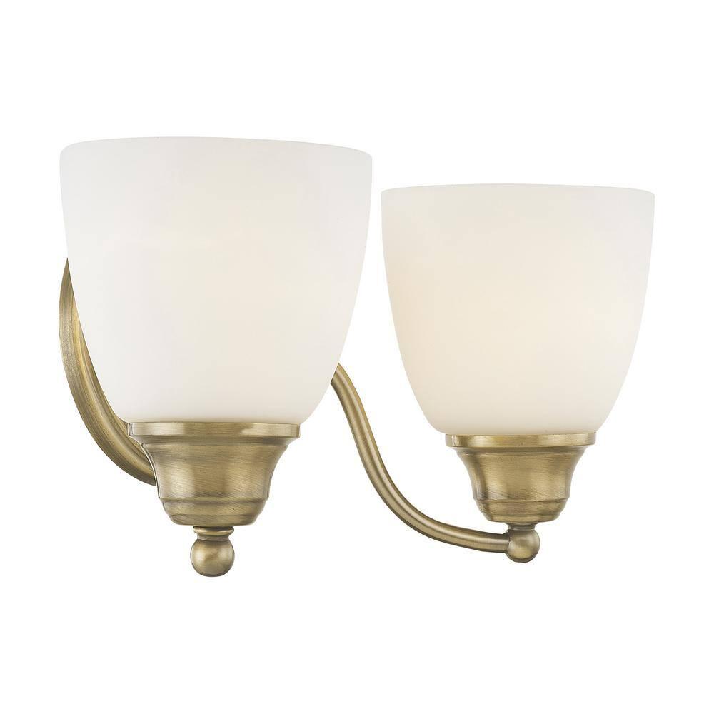 Livex Lighting Somerville 2 - Light Vanity in  Antique Brass
