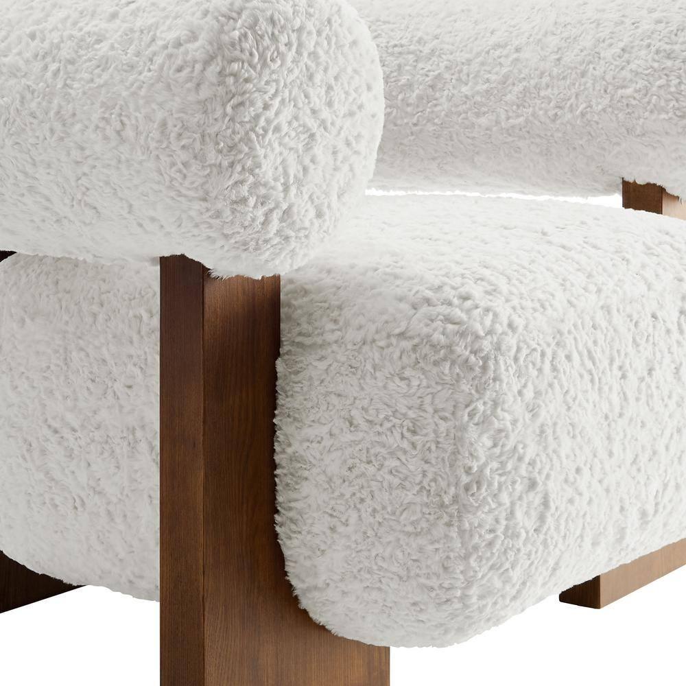 Modway Jace Faux Fur Fabric Accent Chair