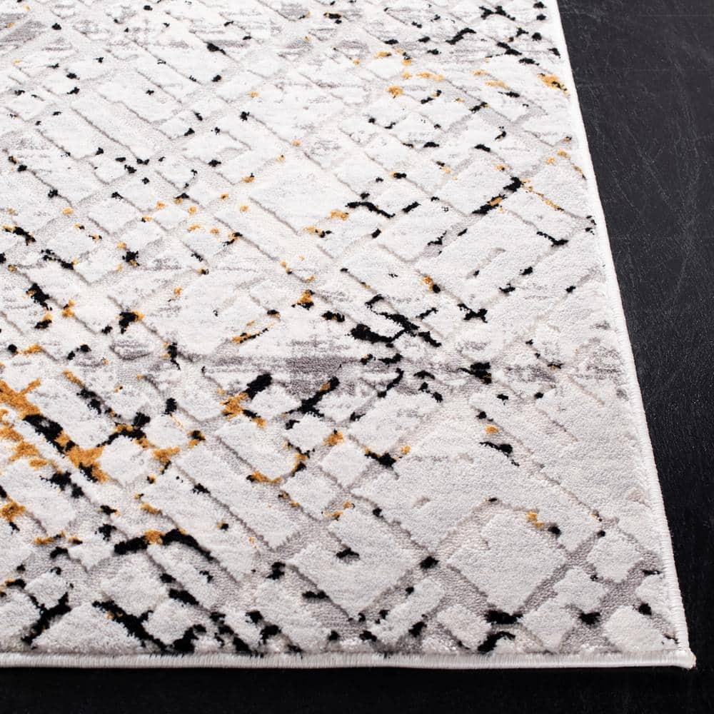 Amalfi AMF552 Power Loomed Area Rug - Cream/Charcoal - 5'3"x7'6" - Safavieh.