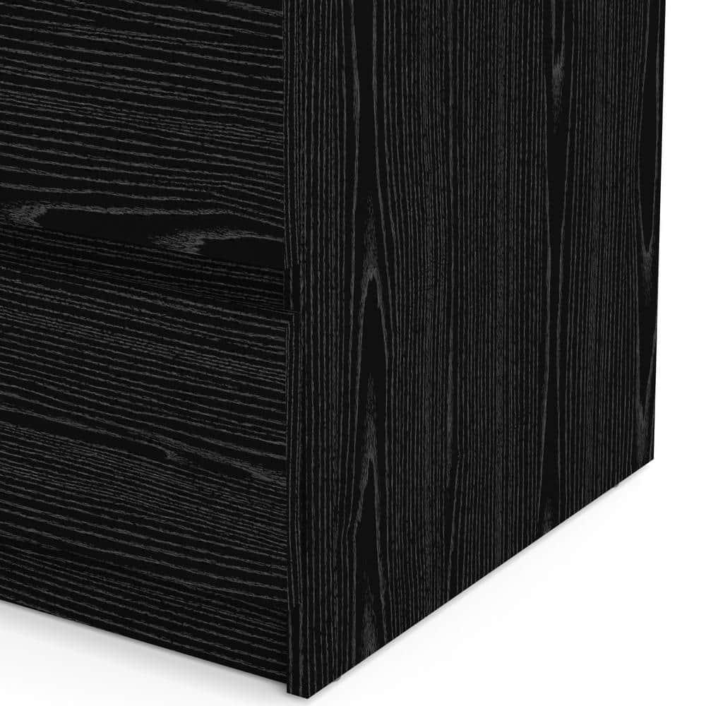 Wood Scottsdale 5 Drawer Chest in Black Woodgrain-Tvilum