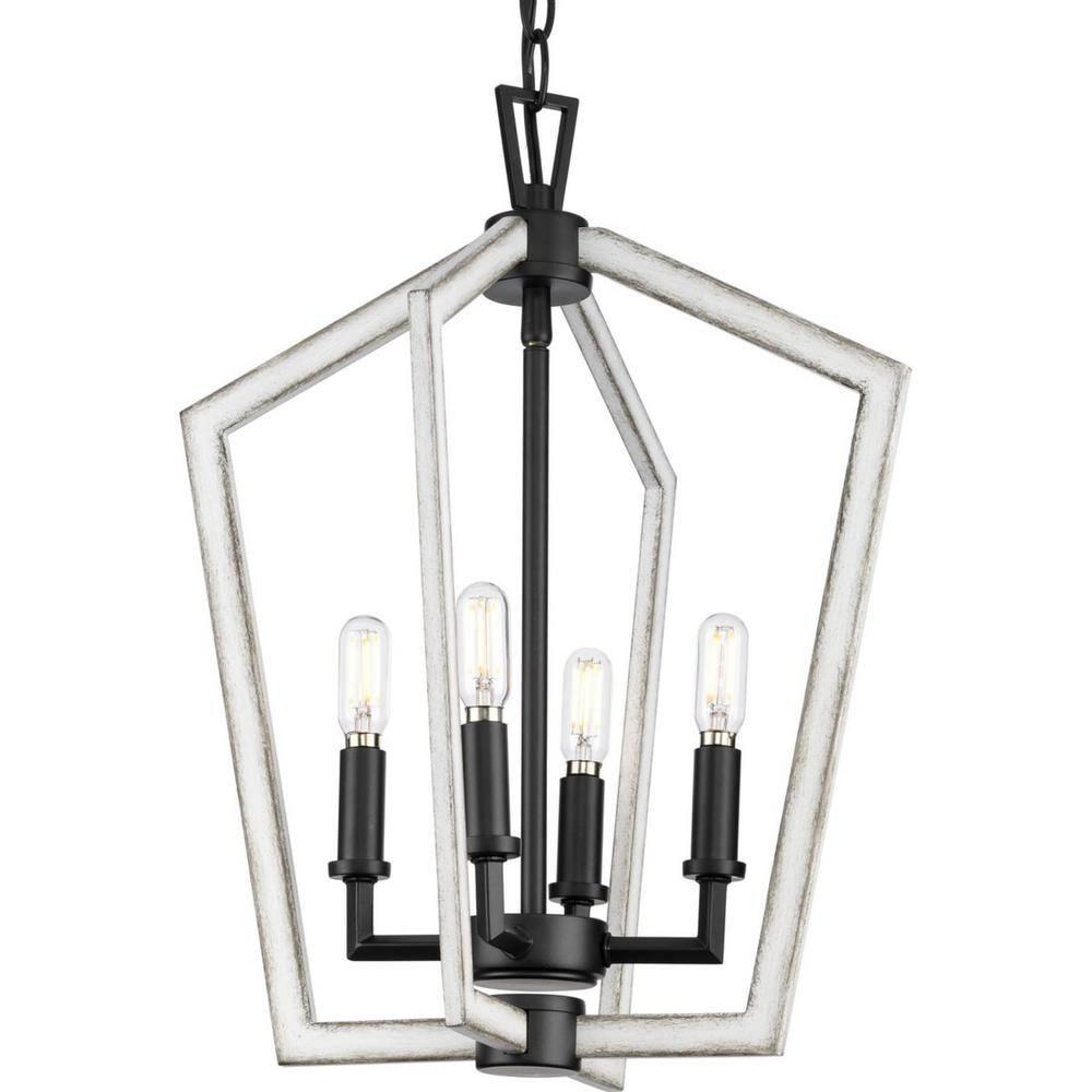Progress Lighting 4 - Light Dimmable Square / Rectangle Chandelier