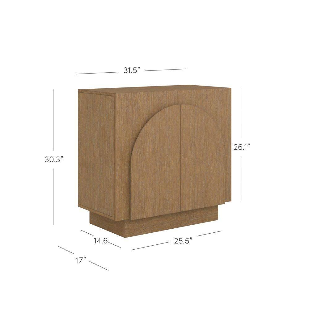 Iris Solid Wood TV Stand 2 - Door Accent Cabinet (3-Piece Set)