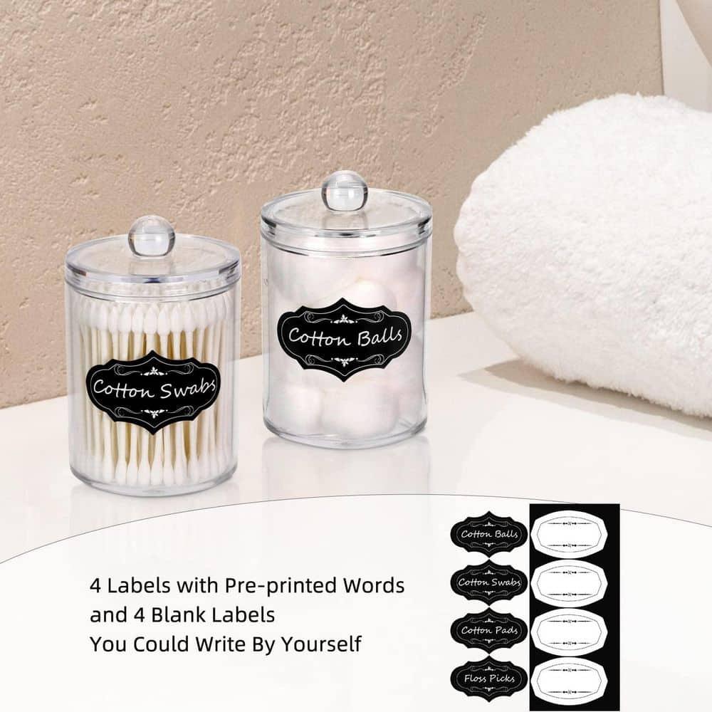 Green Plastic 9-Piece Bathroom Accessories Set with Labels