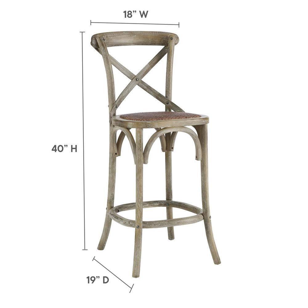 Modway Gear Counter Stool with Gray Finish EEI-5667-GRY